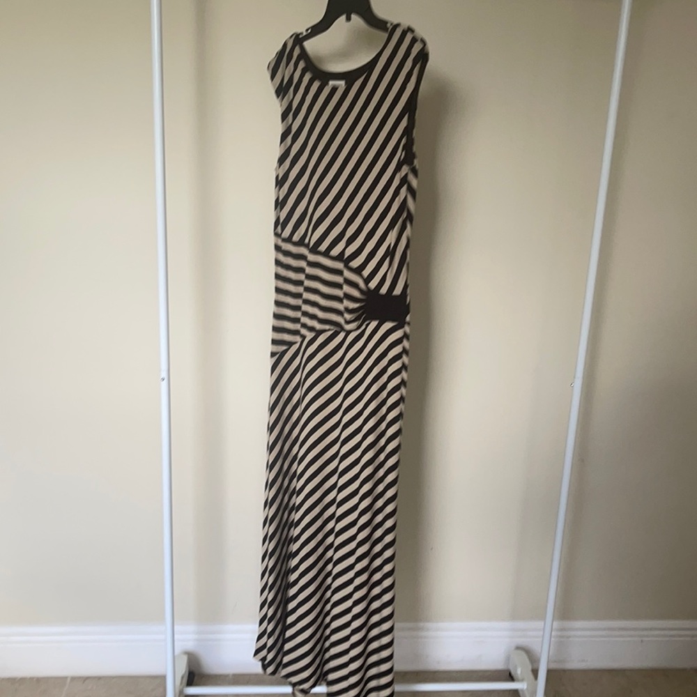 Black and beige cotton dress Sz XL